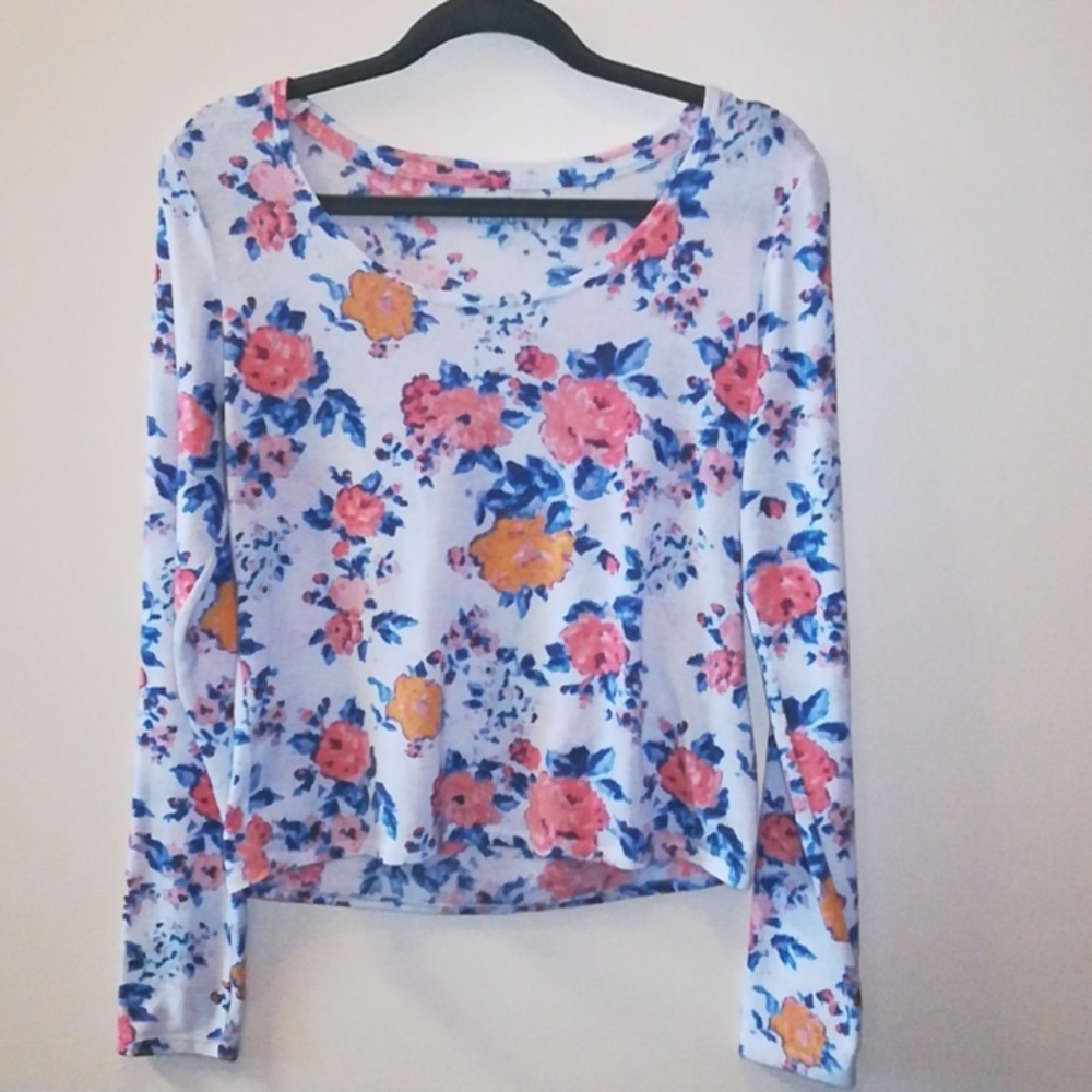 Slightly Cropped Floral Top